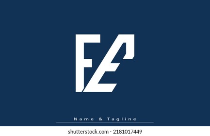 Alphabet letters Initials Monogram logo FE , EF