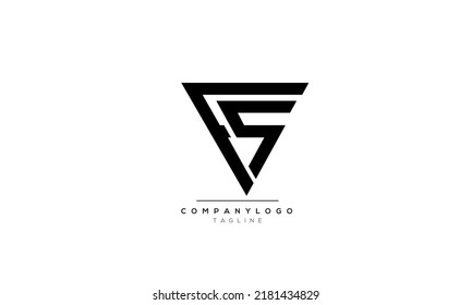 Letras alfabéticas Iniciales Logo Monograma FS, FS INITIAL, carta FS