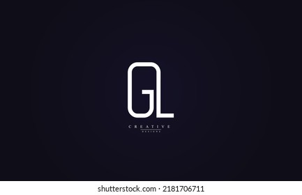  Alphabet letters Initials Monogram logo GL LG G L