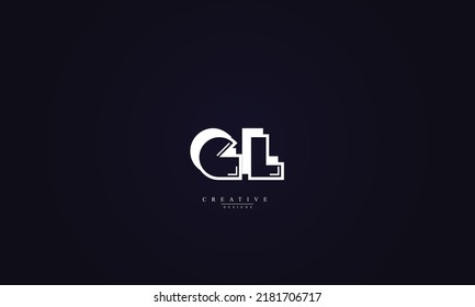  Alphabet letters Initials Monogram logo GL LG G L