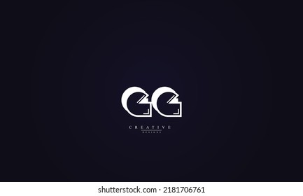  Alphabet letters Initials Monogram logo GG G 