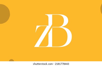 Alphabet letters Initials Monogram logo ZB, BZ, Z and B