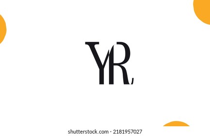 Alphabet letters Initials Monogram logo YR, RY, Y and R
