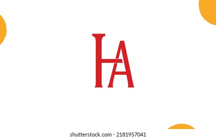 Alphabet letters Initials Monogram logo HA, AH, H and A