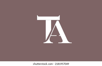 Alphabet letters Initial Monogram Logo TA, AT, T und A