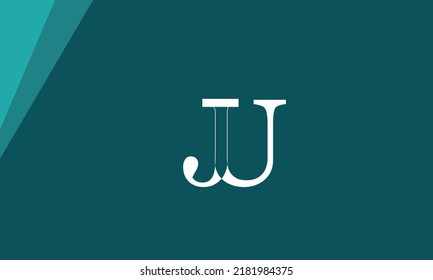 Alphabet letters Initials Monogram logo JU, UJ, J and U