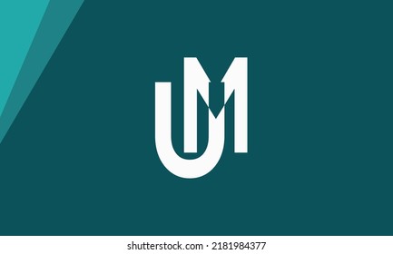 Alphabet letters Initials Monogram logo UM, MU, U and M