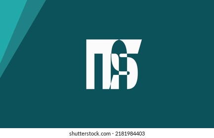 Letras alfabéticas Iniciales Monograma NS, SN, N y S