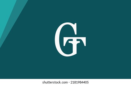 Letras alfabéticas Iniciales Logotipo de monograma GT, TG, G y T