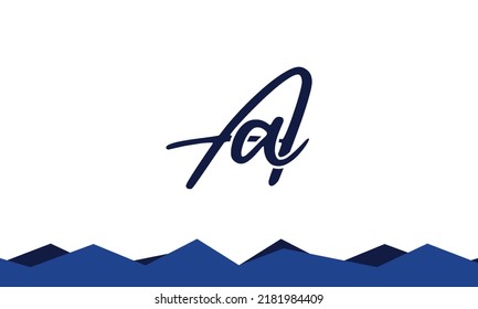 Alphabet letters Initials Monogram logo AA