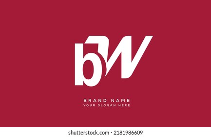 Alphabet letters Initial Monogram Logo BW, WB, B und W