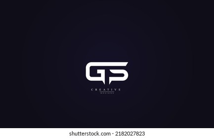  Letras alfabéticas Iniciales Monograma GS SG G S 