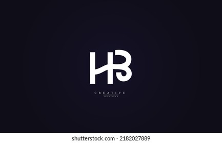  Alphabet letters Initials Monogram logo HB BH H B 