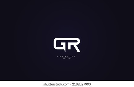  Alphabet letters Initials Monogram logo GR RG G R 