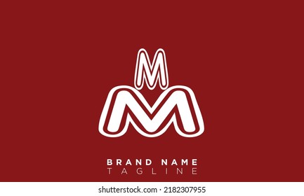 Alphabet letters Initials Monogram logo MM