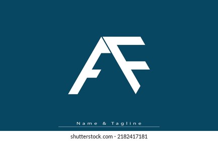 Alphabet letters Initial Monogram logo FF