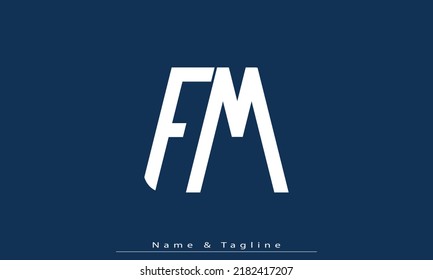 Alphabet letters Initials Monogram logo FM , MF