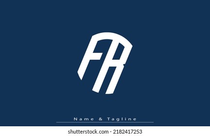 Letras alfabéticas Iniciales Logo Monograma FR , RF