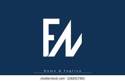 Alphabet letters Initials Monogram logo FN , NF