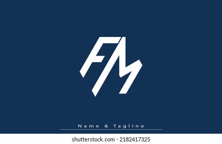 Alphabet letters Initials Monogram logo FM , MF