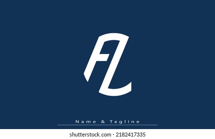 Letras alfabéticas Iniciales Monograma FL , LF
