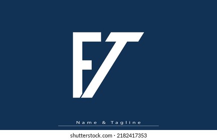 Alphabet letters Initials Monogram logo FT , TF