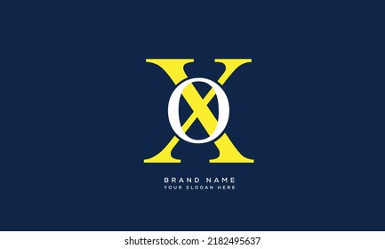 Alphabet-Buchstaben Initial-Monogramm-Logo XO, OX, X und O