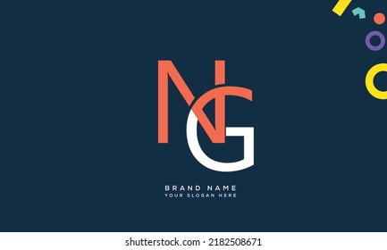 Alphabet letters Initials monogram logo NG, GN, N and G