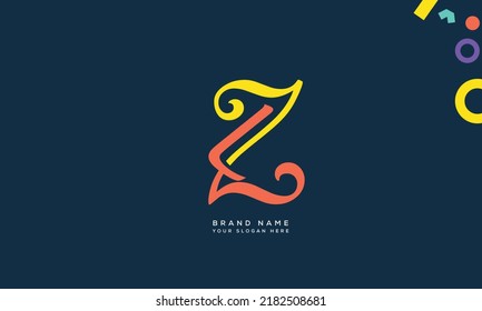 Alphabet letters Initials monogram logo LZ, ZL, L and Z