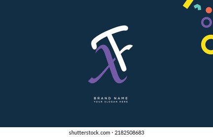 Alphabet letters Initials monogram logo XF, FX, X and F