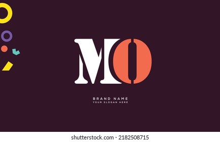 Alphabet letters Initials monogram logo MO, OM, M and O