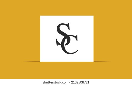 Alphabet letters Initials monogram logo SC, CS, S and C