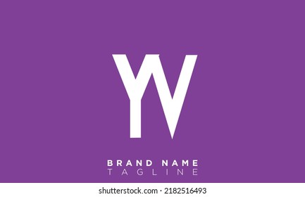 Alphabet letters Initials monogram logo YV, VY, Y and V