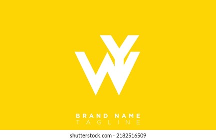 Alphabet letters Initials monogram logo WY, YW, W and Y