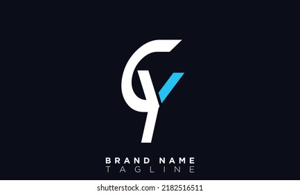 Alphabet letters Initials monogram logo CY, YC, C and Y