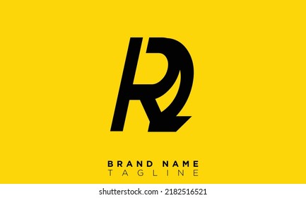 Alphabet letters Initials monogram logo RQ, QR, R and Q