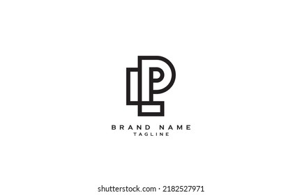 Alphabet letters Initial Monogram Logo PL, P und L