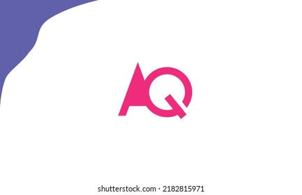 Alphabet letters Initials Monogramm Logo AQ, QA, A und Q