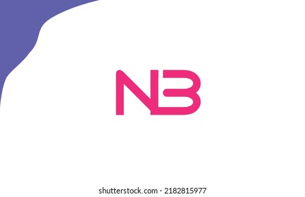 Letras alfabéticas Iniciales logotipo de monograma NB, BN, N y B