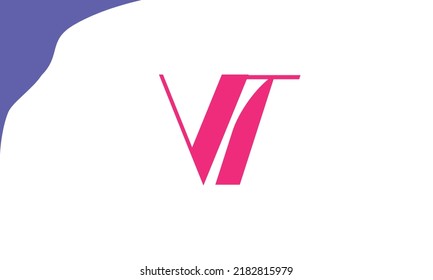 Alphabet letters Initials monogram logo VT, TV, V and T