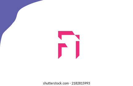 Alphabet letters Initials monogram logo FI, IF, F and I