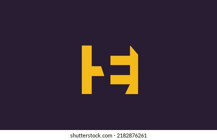Alphabet letters Initials monogram logo HE, EH, H and E
