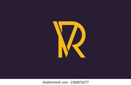 Alphabet letters Initials monogram logo VR, RV, V and R