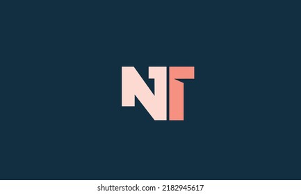 Letras alfabéticas Iniciales logotipo de monograma NT, TN, N y T