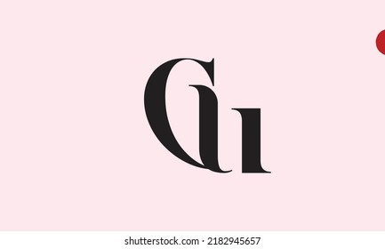Alphabet letters Initials monogram logo CU, UC, C and U