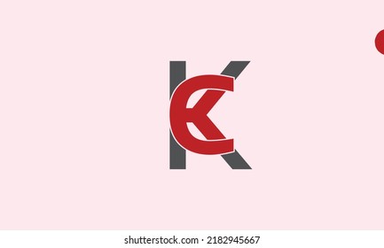 Alphabet letters Initials monogram logo CK, KC, C and K
