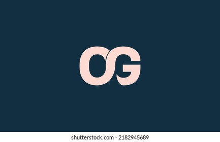 Alphabet letters Initials monogram logo OG, GO, O and G