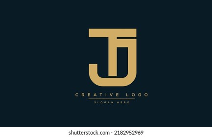 Alphabet Letters Initials Monogram Logo Tj Stock Vector (Royalty Free ...