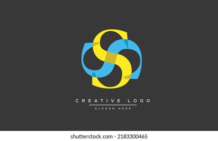 Alphabet letters Initials monogram logo SS