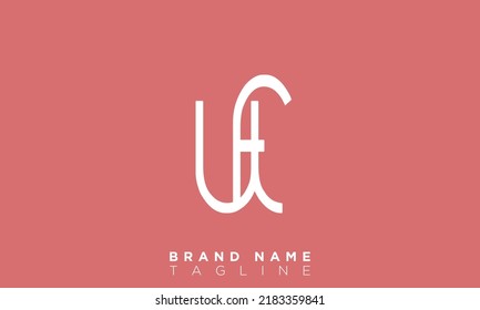 Letras alfabéticas Iniciales logotipo de monograma UF, FU, U y F